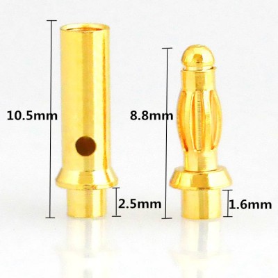 PCB mount electrical bullet plug banana connector 2mm